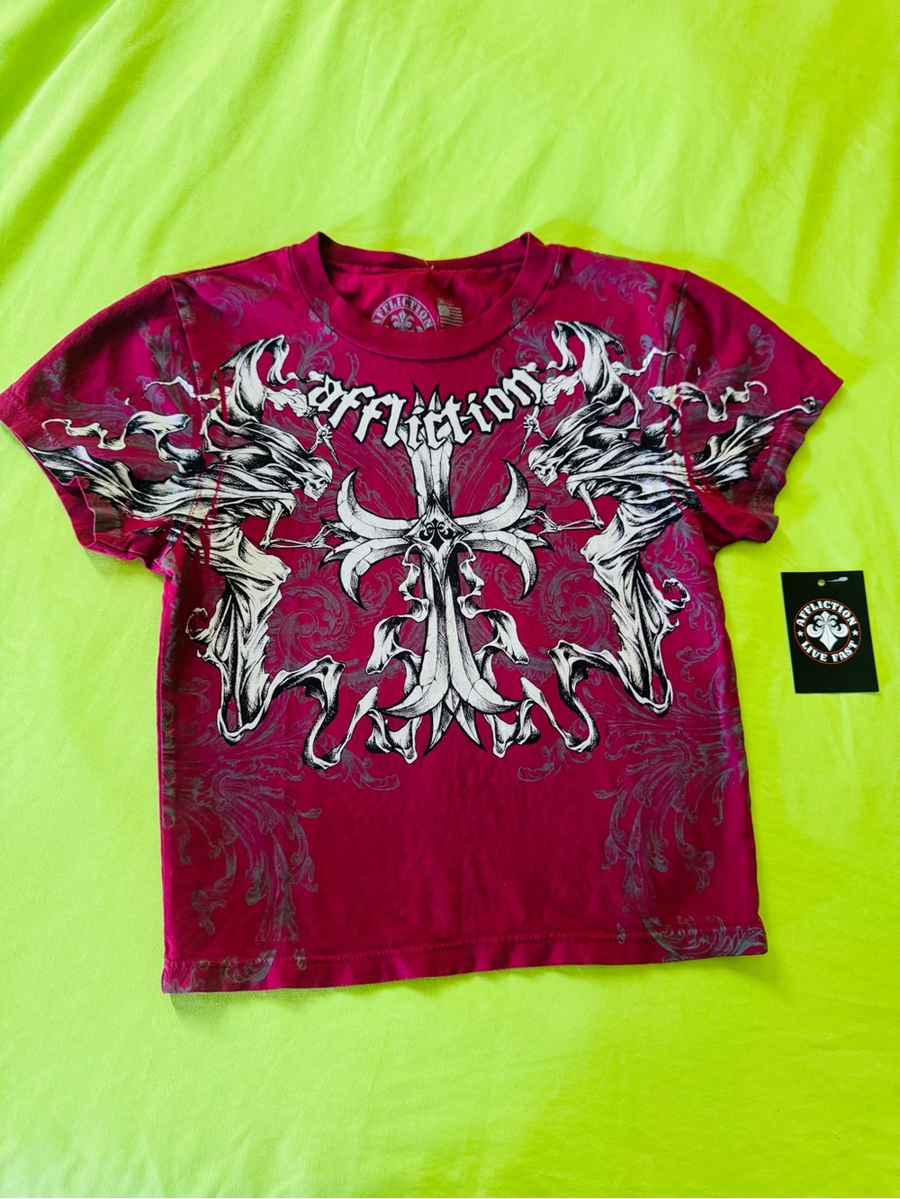 Affliction Women's Graphic Crop Top